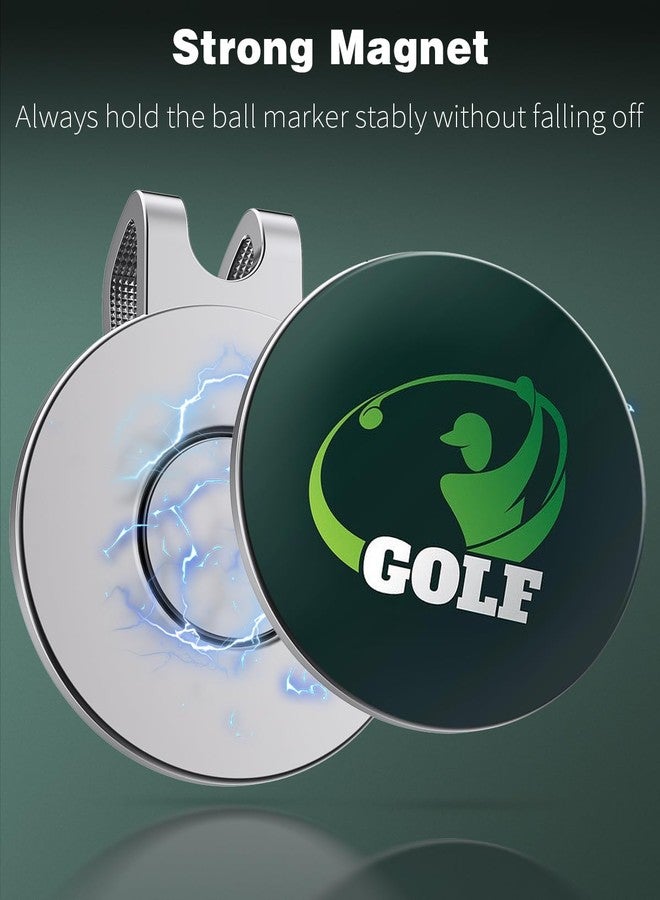 GreenHaven Golf Hat Clips Magnetic Golf Ball Marker Holders for Golf Hats Caps Pants Gloves Bags Visors Belts Nickel-Plated Alloy Clips for Metal Golf Ball Markers (Ball Marker Not Included), 6 Pack - Image 2